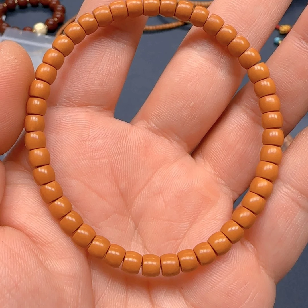 橄榄核手串核尖直切尺寸5.3老挝带三花全品