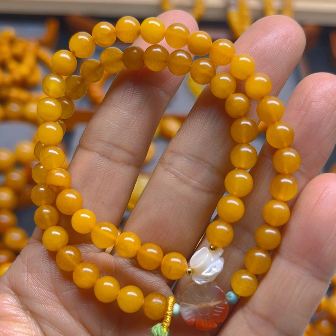 未镶嵌蜜蜡手链蜜蜡手串