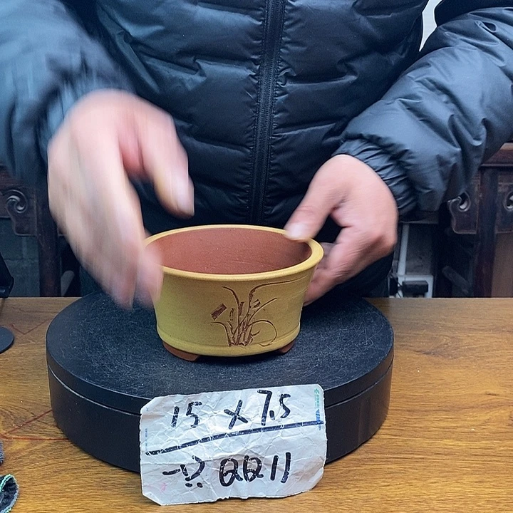 紫砂花盆货号一只QQ11