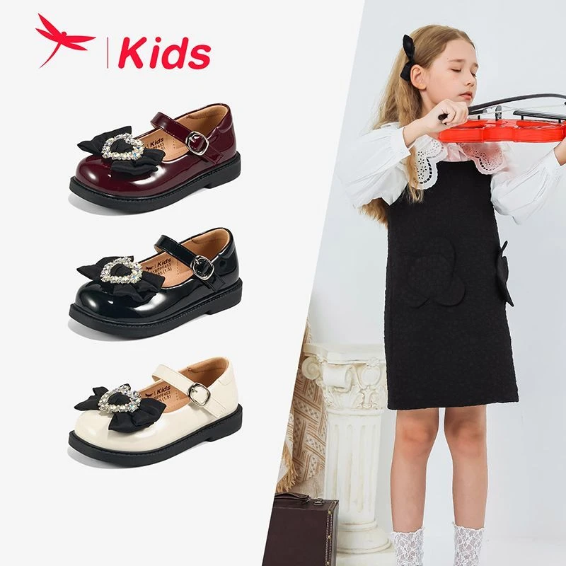 红蜻蜓儿童女童鞋2025春夏新款小皮鞋复古洛丽塔公主单鞋校园演出