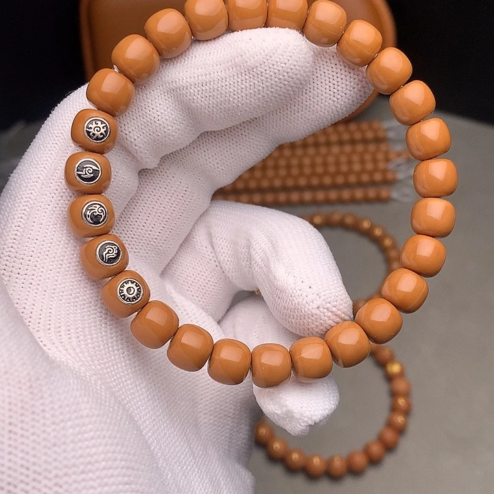 手串猴头核桃老型8.7尺寸镶嵌5个标