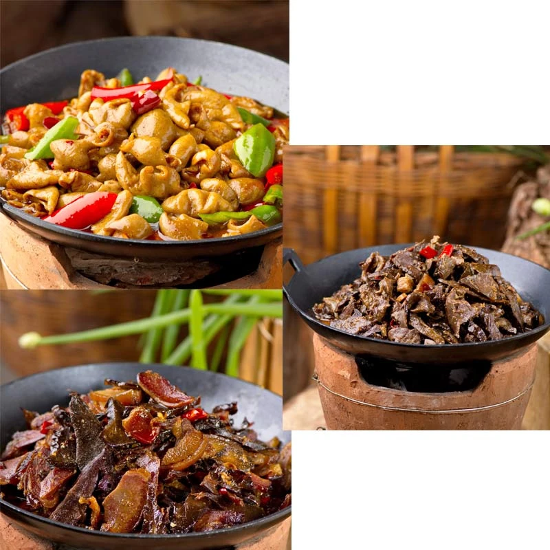 桔乡韵味 石门肥肠+干锅腊三件+干锅腊猪肺套餐