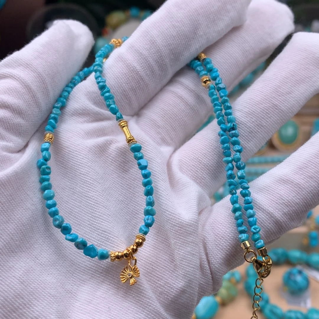 绿松石银S925镶嵌珠宝奇石