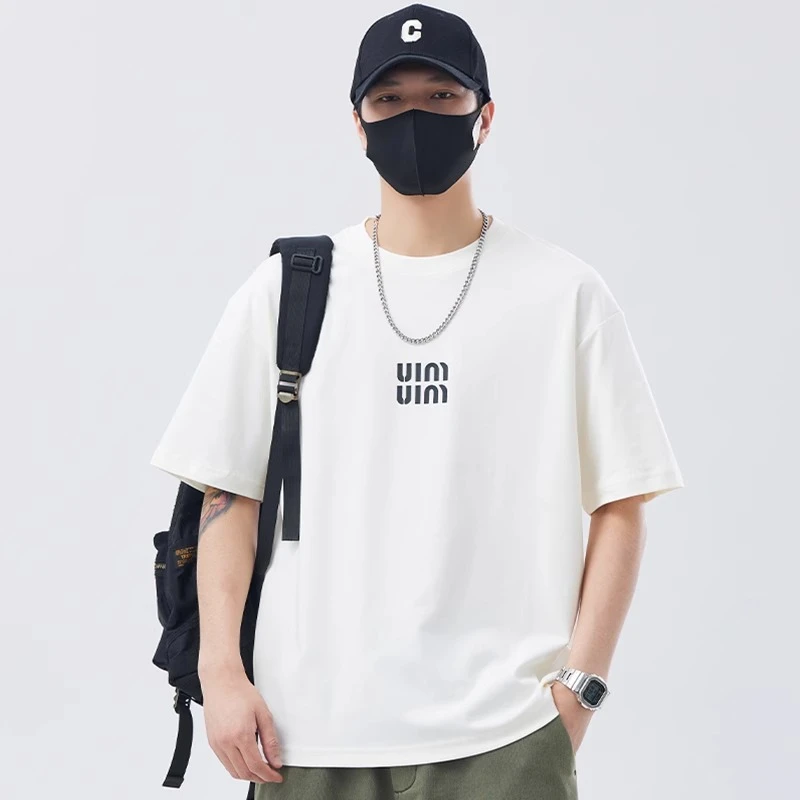 液氨棉短袖T恤男士2025夏季新款宽松潮流休闲百搭凉感半袖内搭男