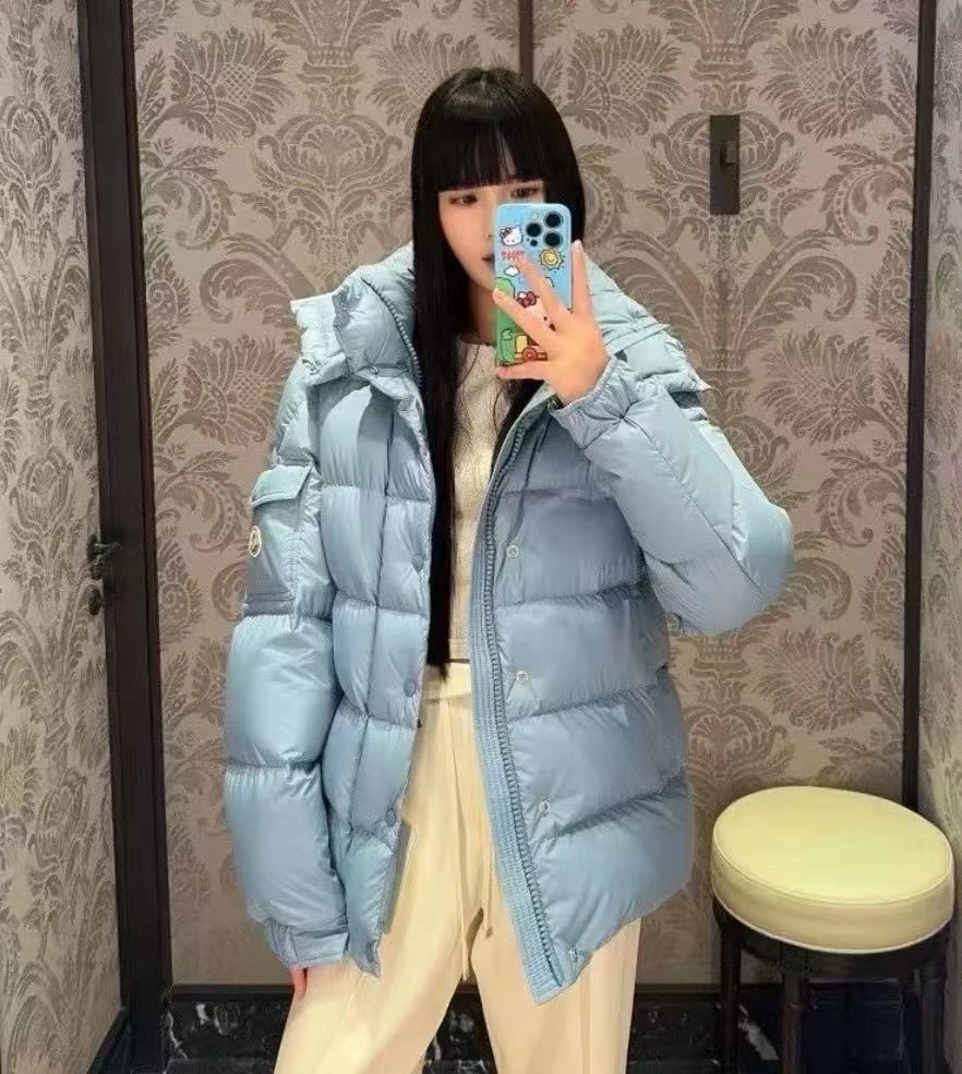未使用 MONCLER 盟可睐/GG/蓝色maya男女同款70周年羽绒服