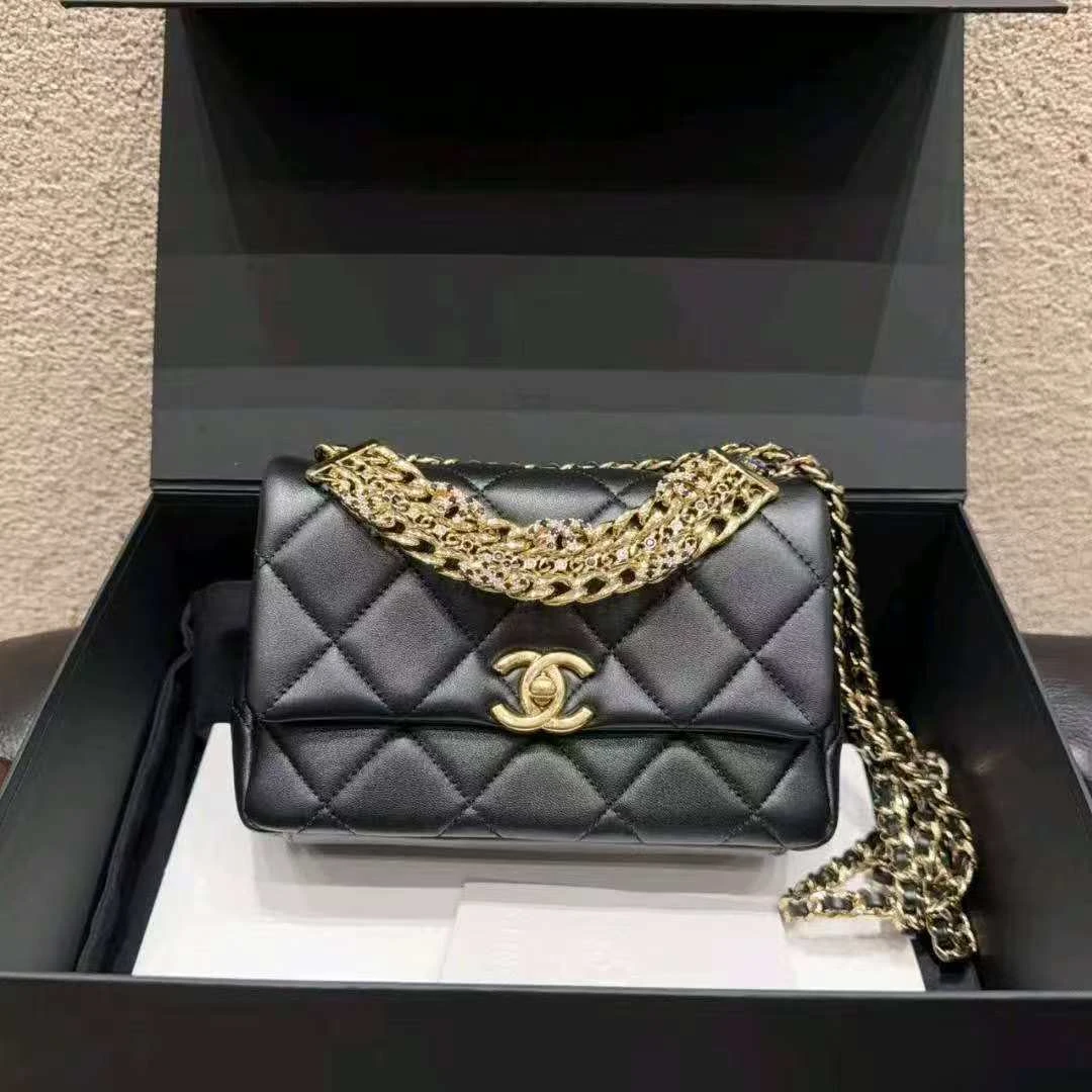 99新 Chanel/香奈儿  24C 链条手柄 大mini 最新芯片款