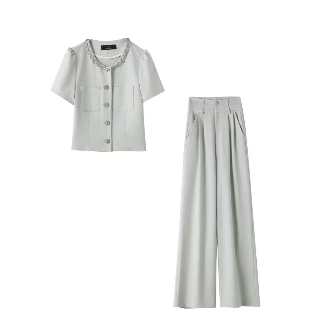 〈纪朵研〉0809夏季穿搭一整套女装小香风减龄气质显瘦两件套