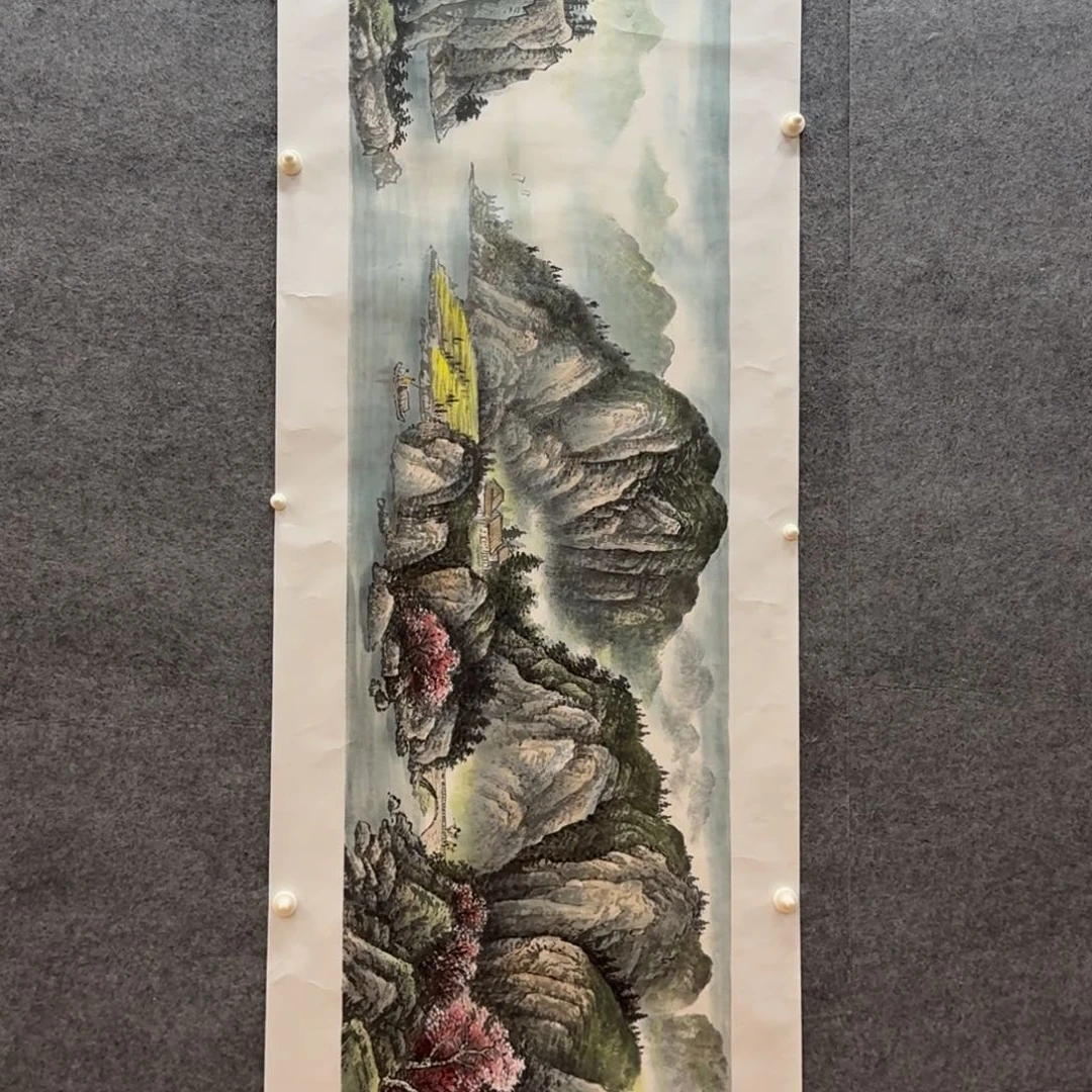 国画程云启180x50作品