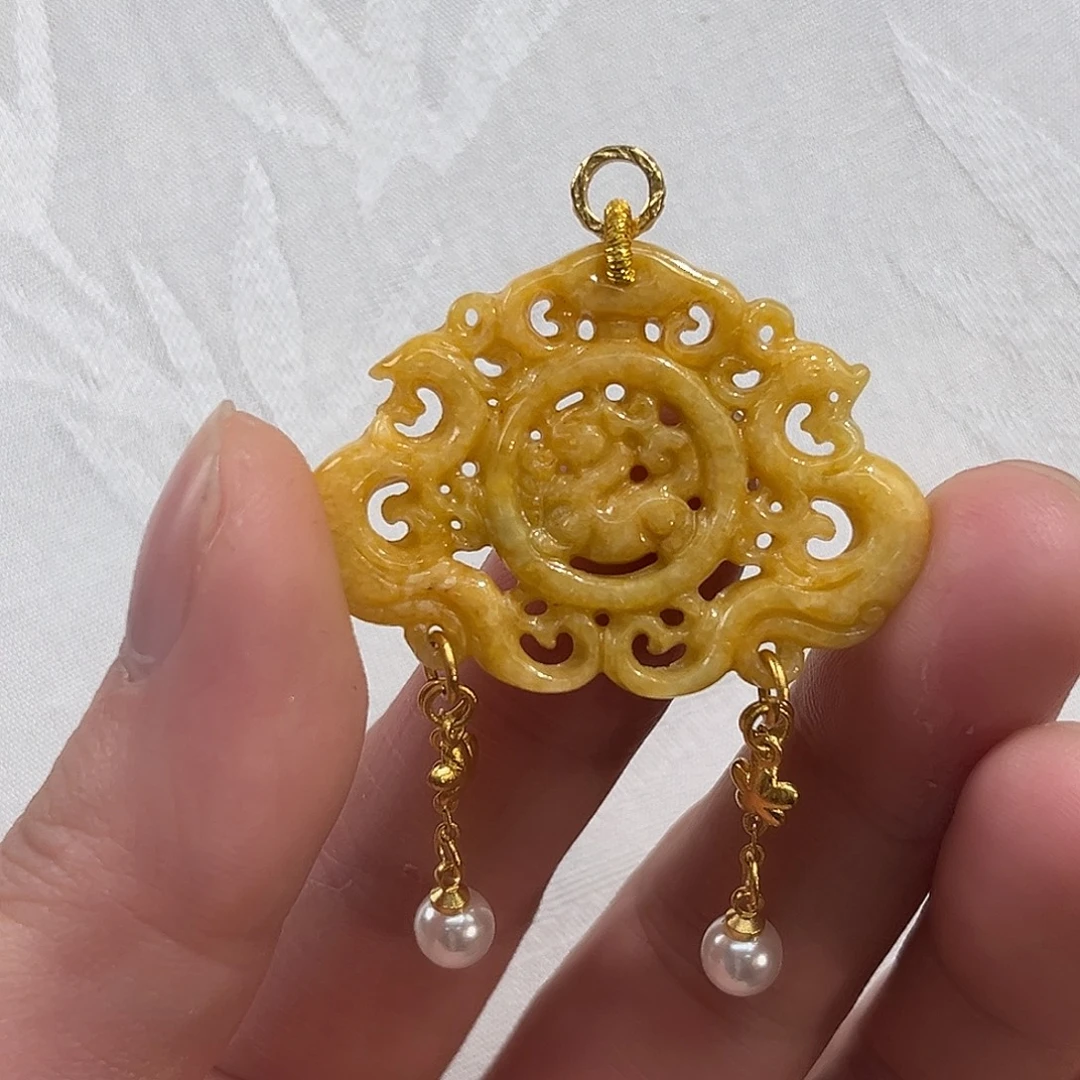 翡翠合金吊坠(赠链)国风