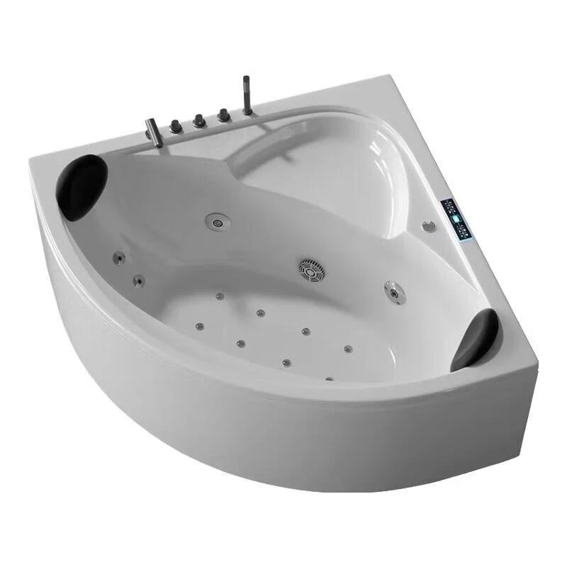 艾吉诺 扇形浴缸小户型冲浪气泡按摩浴缸 家用恒温日式三角形成人