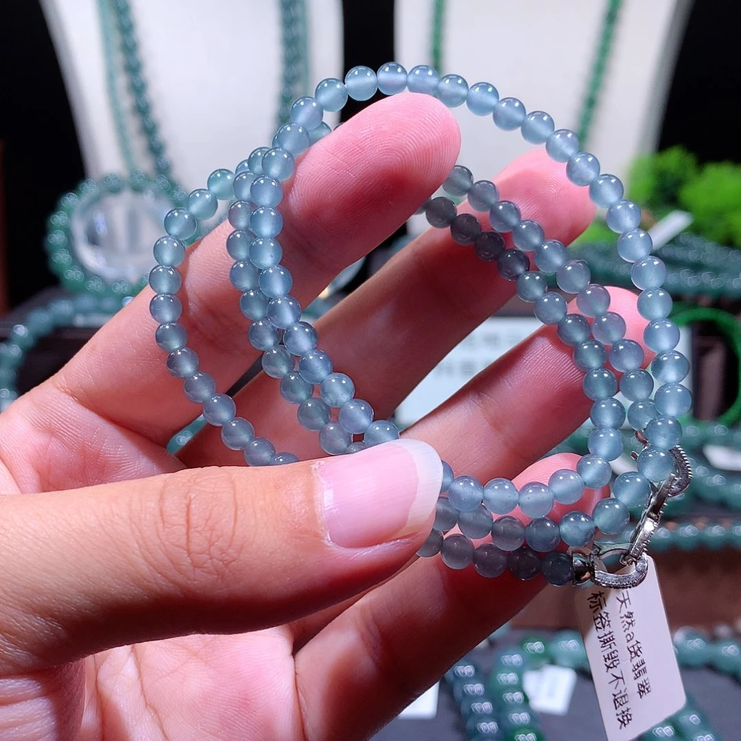 翡翠未镶嵌手链天然a货翡翠项链4.8