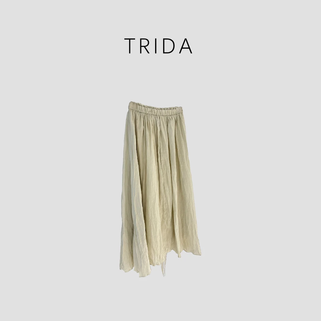 Trida【江南烟雨】夏季时尚气质百搭伞裙仙气飘逸半裙255978JY