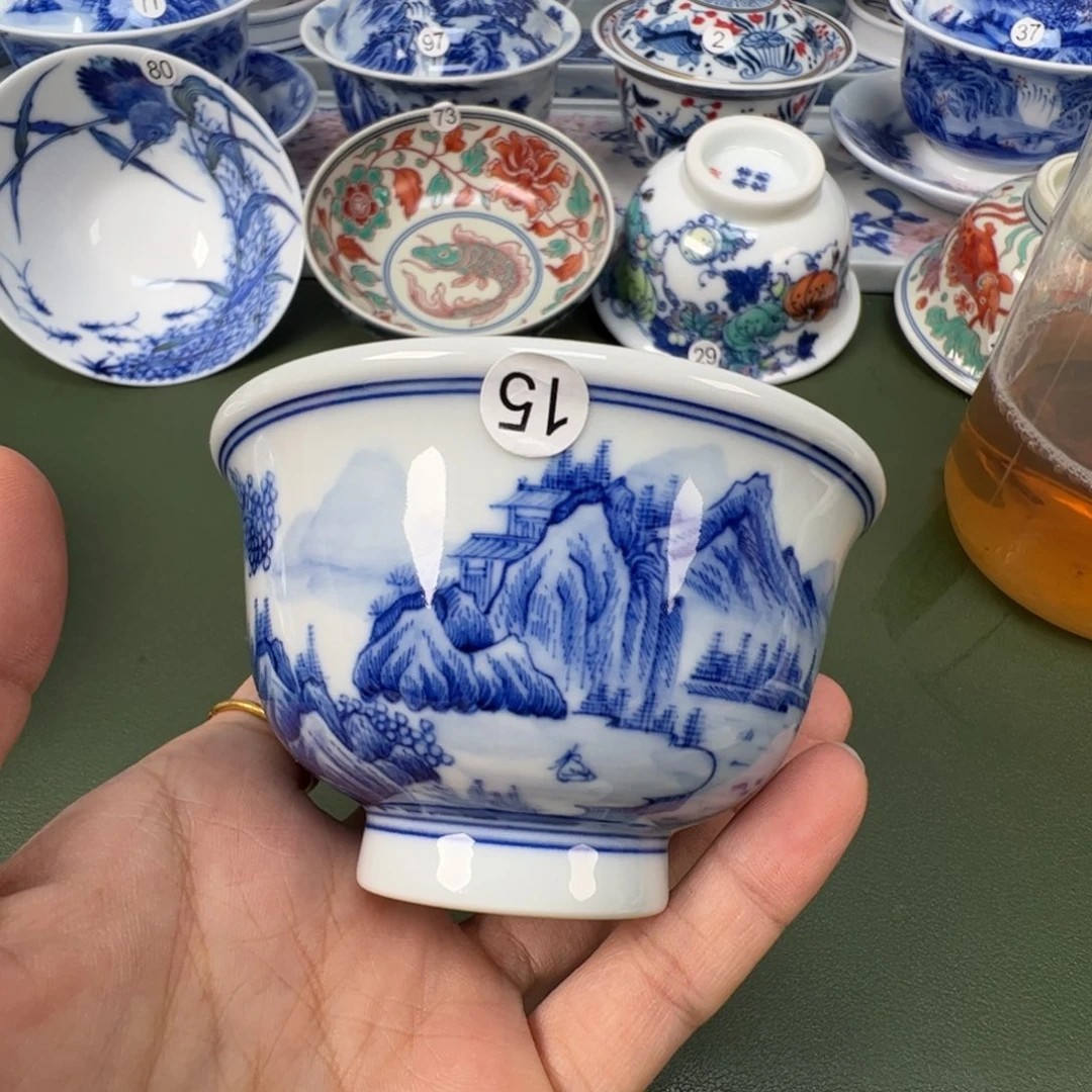 陶瓷景德镇纯手工纯手绘茶具木木15