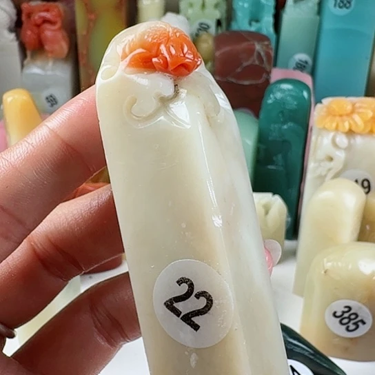 寿山石印石@***?上油保养印石章料…..