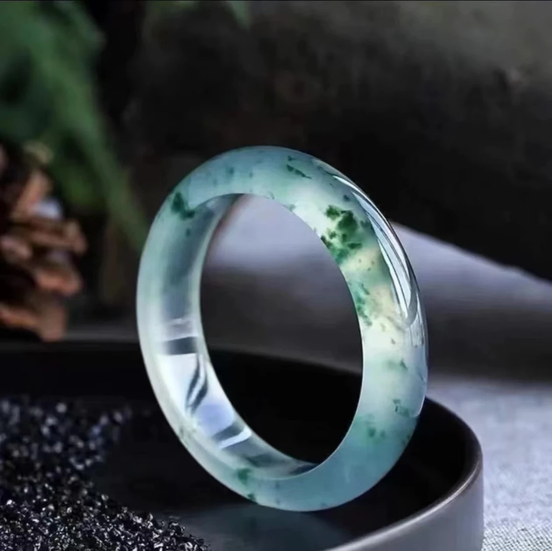 正品爆款冰透飘花正圈女款精美时尚女款百搭手镯