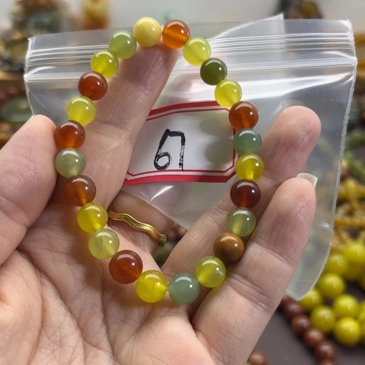 未镶嵌蛇纹石玉手链