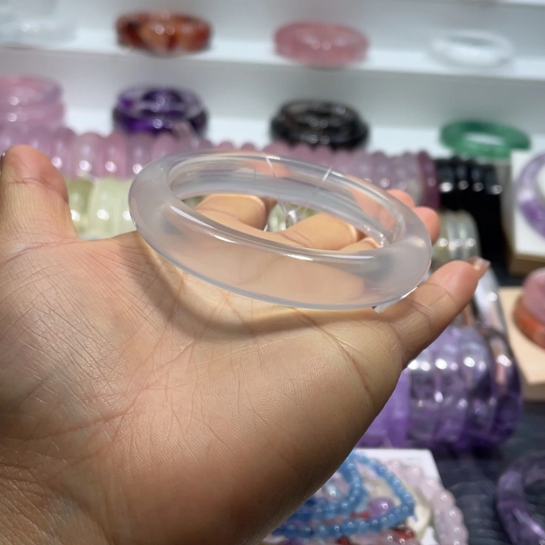 水晶手镯57圈口20号未镶嵌