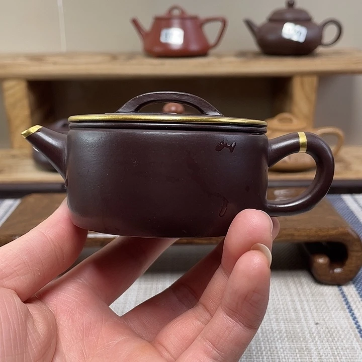 紫砂茶壶气**闲原矿手工紫砂壶