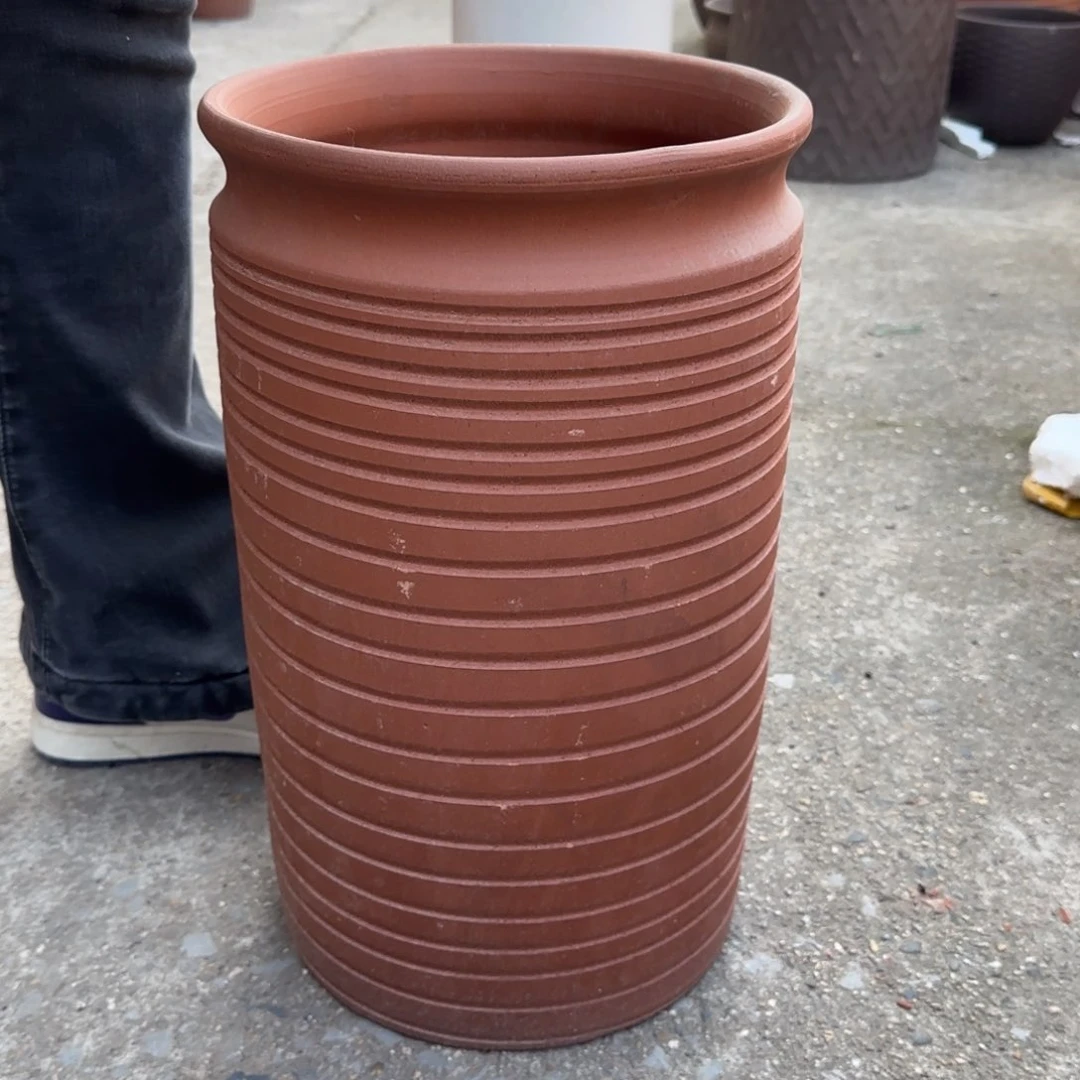 紫砂花盆口25高42宜兴紫砂微瑕