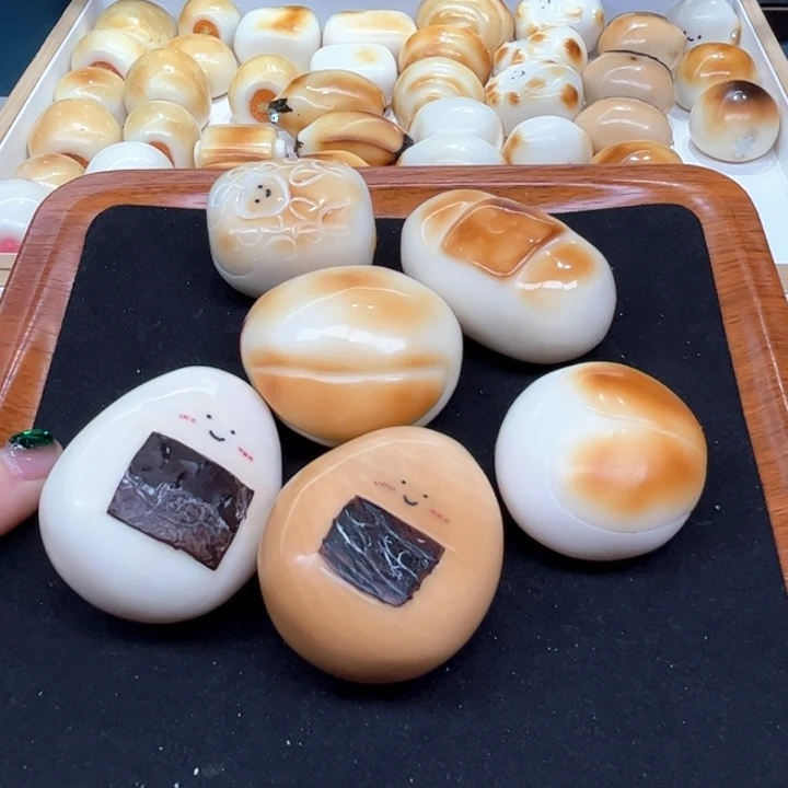 白玉菩提把件꧁****⋆3.8.62象牙果手把件发6个