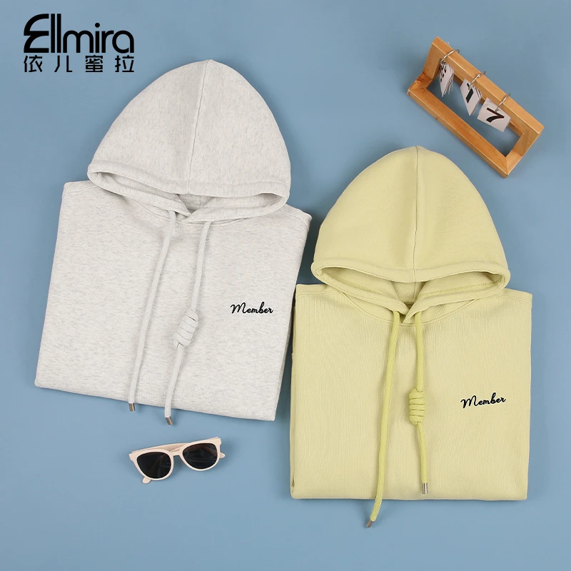 【兰瑾】9439-1 连帽卫衣秋装套头款运动上衣百搭宽松版休闲洋气潮