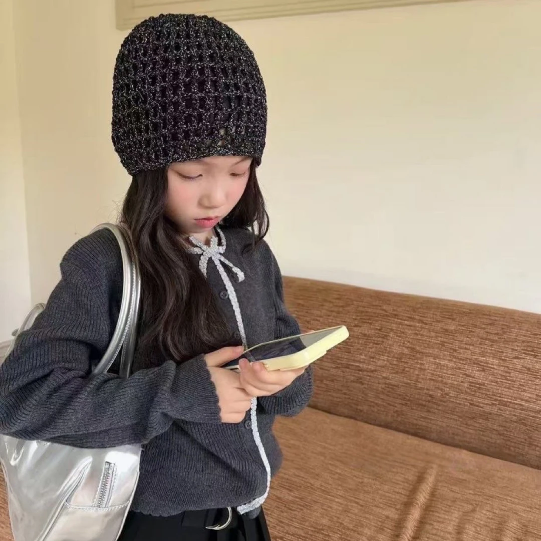 &苏珊&新款灰色毛衣开衫蝴蝶结款8917