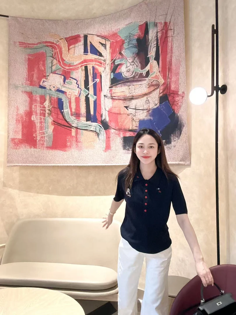 YTTRIUM LIN[俏皮减龄]夏季时尚针织POLO衫（不能机洗甩干）50496