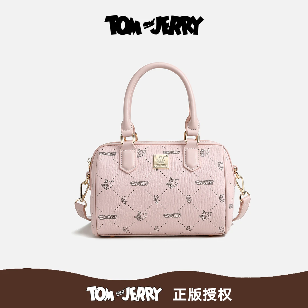 【品牌直销】Tom and Jerry/2025新款韩系简约小托特单肩手提斜挎包