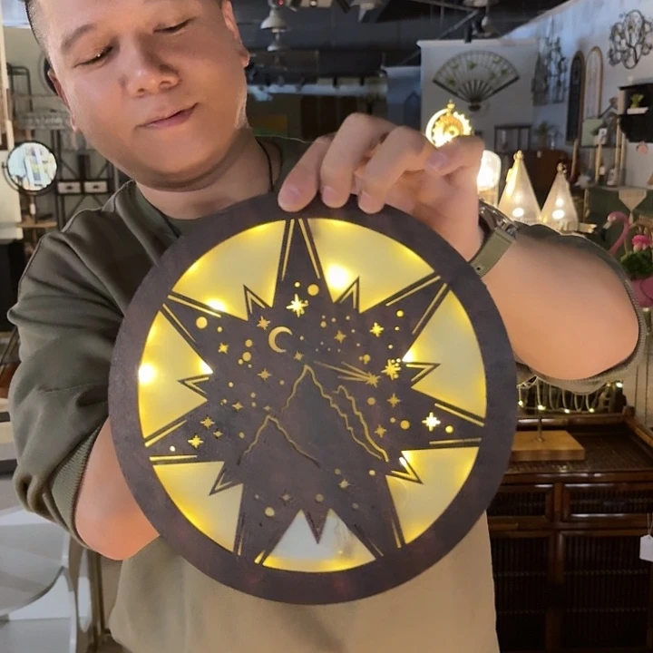 有机玻璃木质灯灯