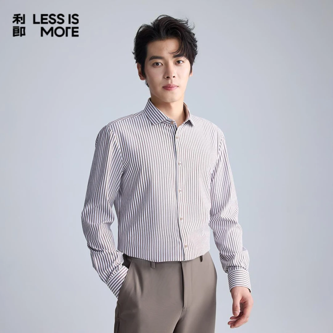 【时尚条纹】利郎25年品质高阶商务通勤易打理休闲修身长袖正统衬衫
