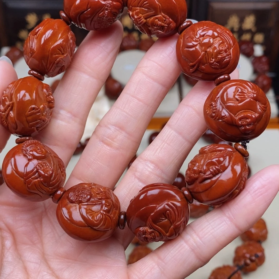 橄榄核吊坠李*龙十八罗汉