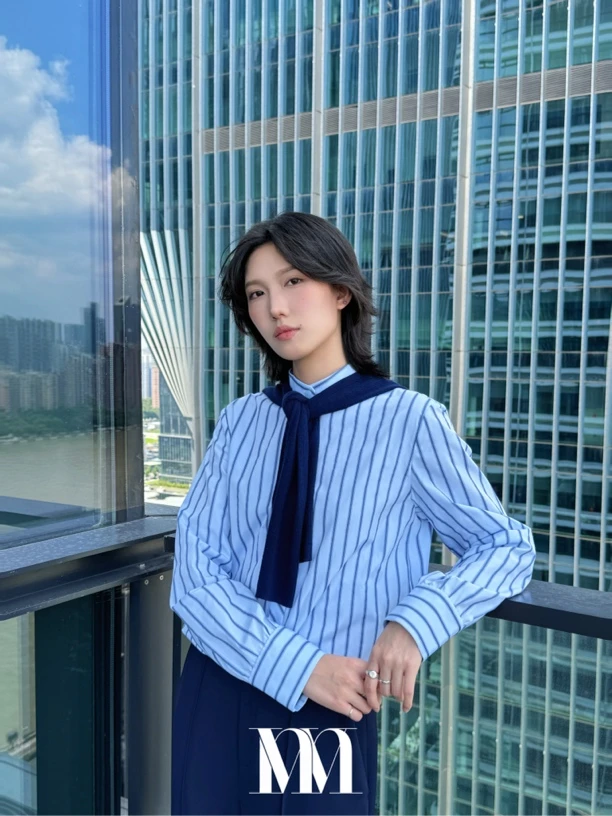 mithworld 航海蓝条纹衬衫