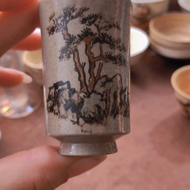 磁州窑纯手工艺术茶具茶杯有瑕