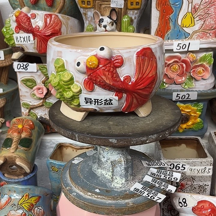 粗陶材质多肉花盆