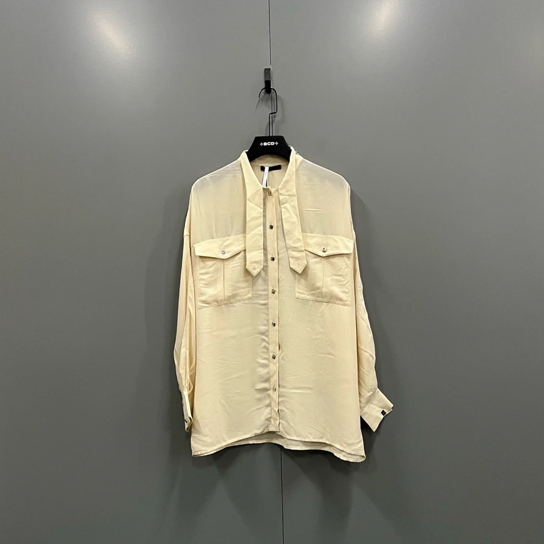 95新 LouisVuitton/路易威登 zz1 米色设计感衬衫/019206/无洗标