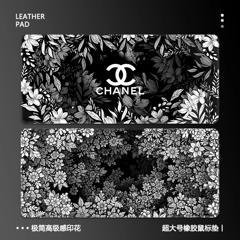 极简纹理鼠标垫超大高级感印花高级感电竞办公定制键盘桌垫滑鼠垫