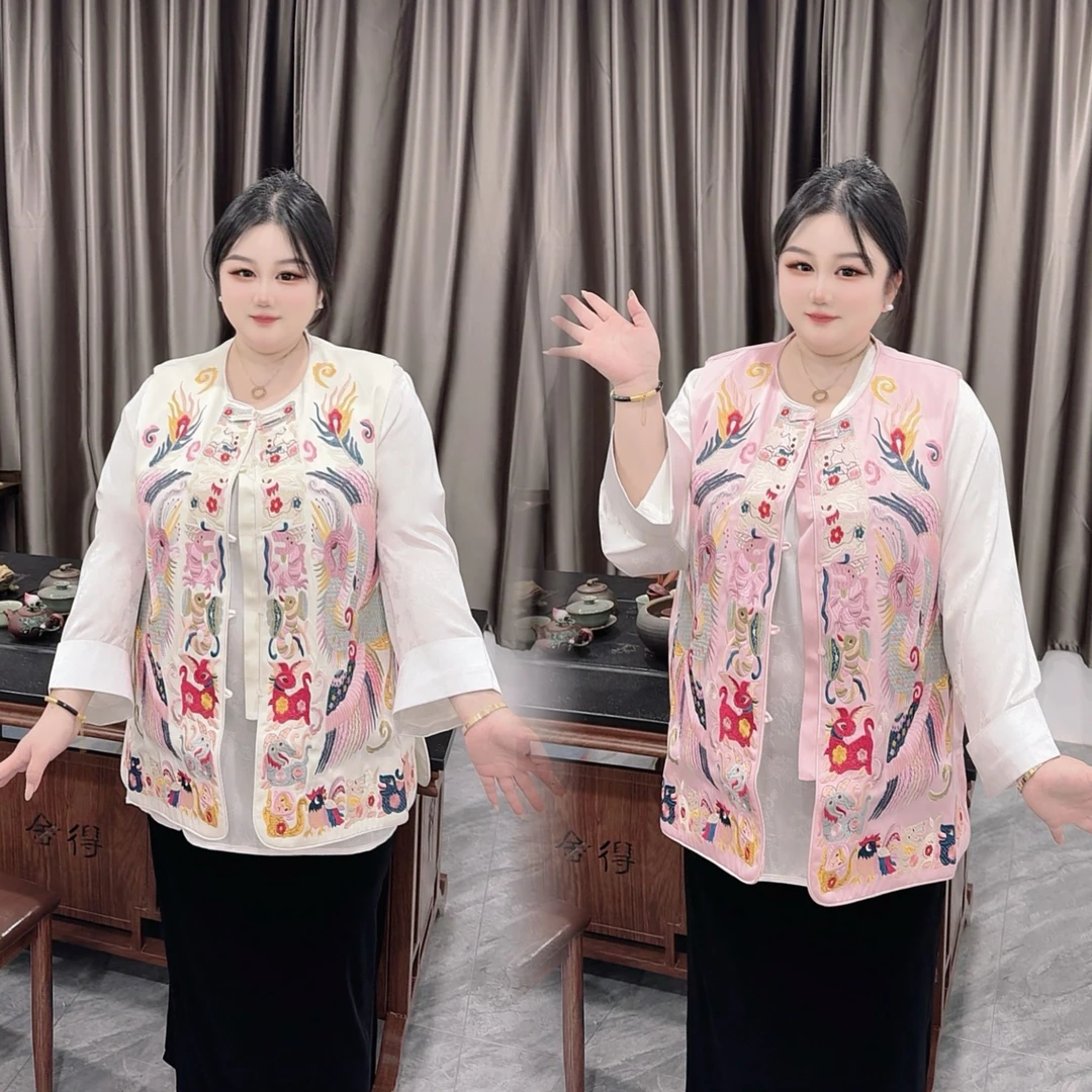 【十二生肖】新中式刺绣马夹民族风外搭上衣休闲大码中国风马夹