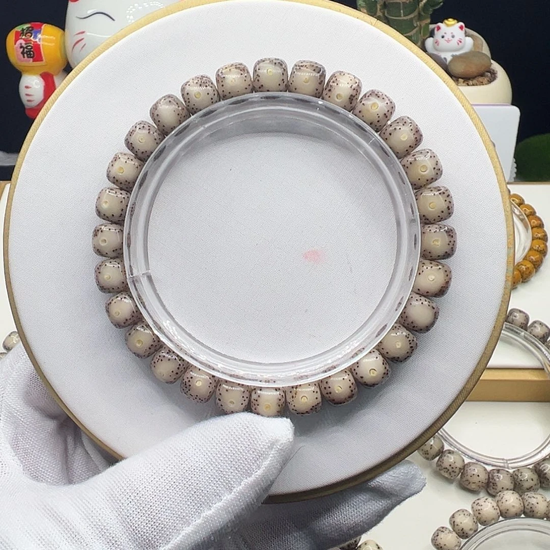 手串星月菩提全玉化粉冰8✖️7正月留白