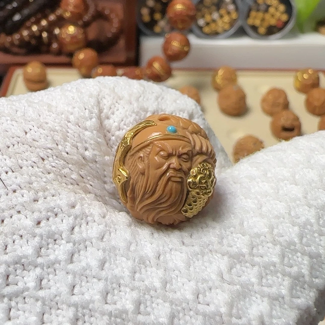 【闪购商品】猴头核桃吊坠羊**吖关公