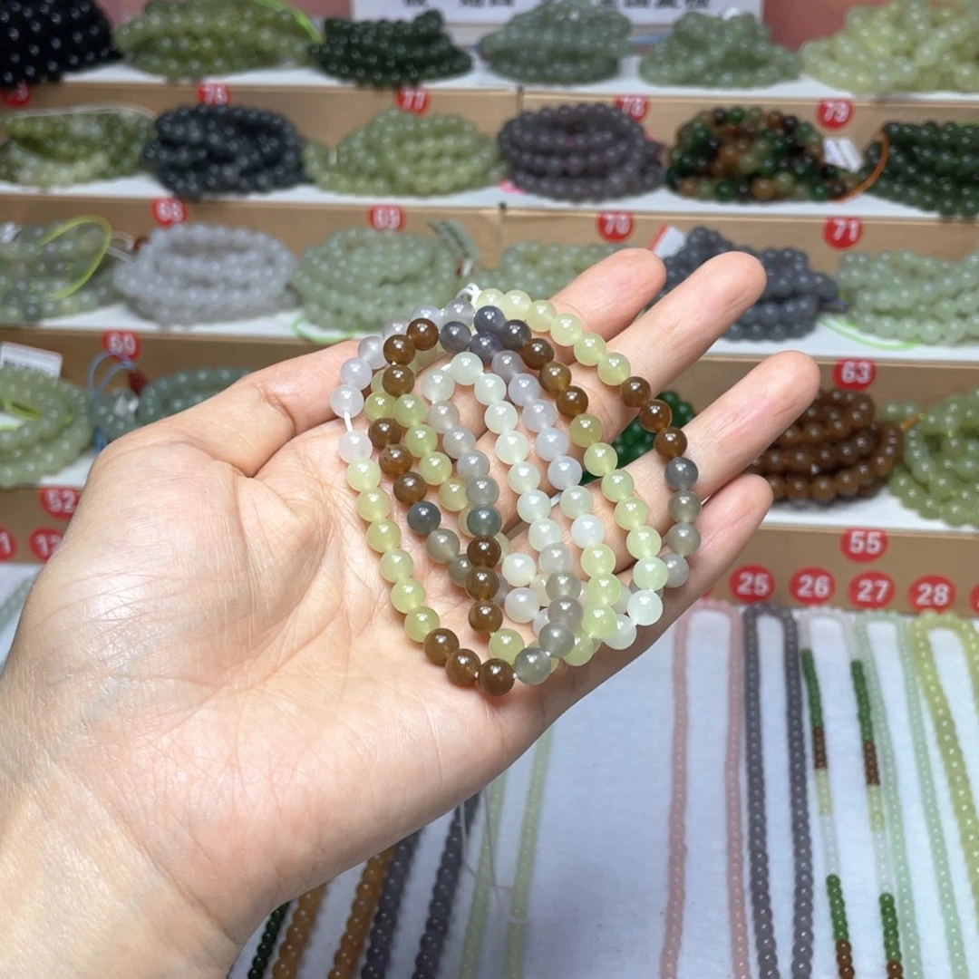 露***⁾颈饰未镶嵌和田玉6mmW