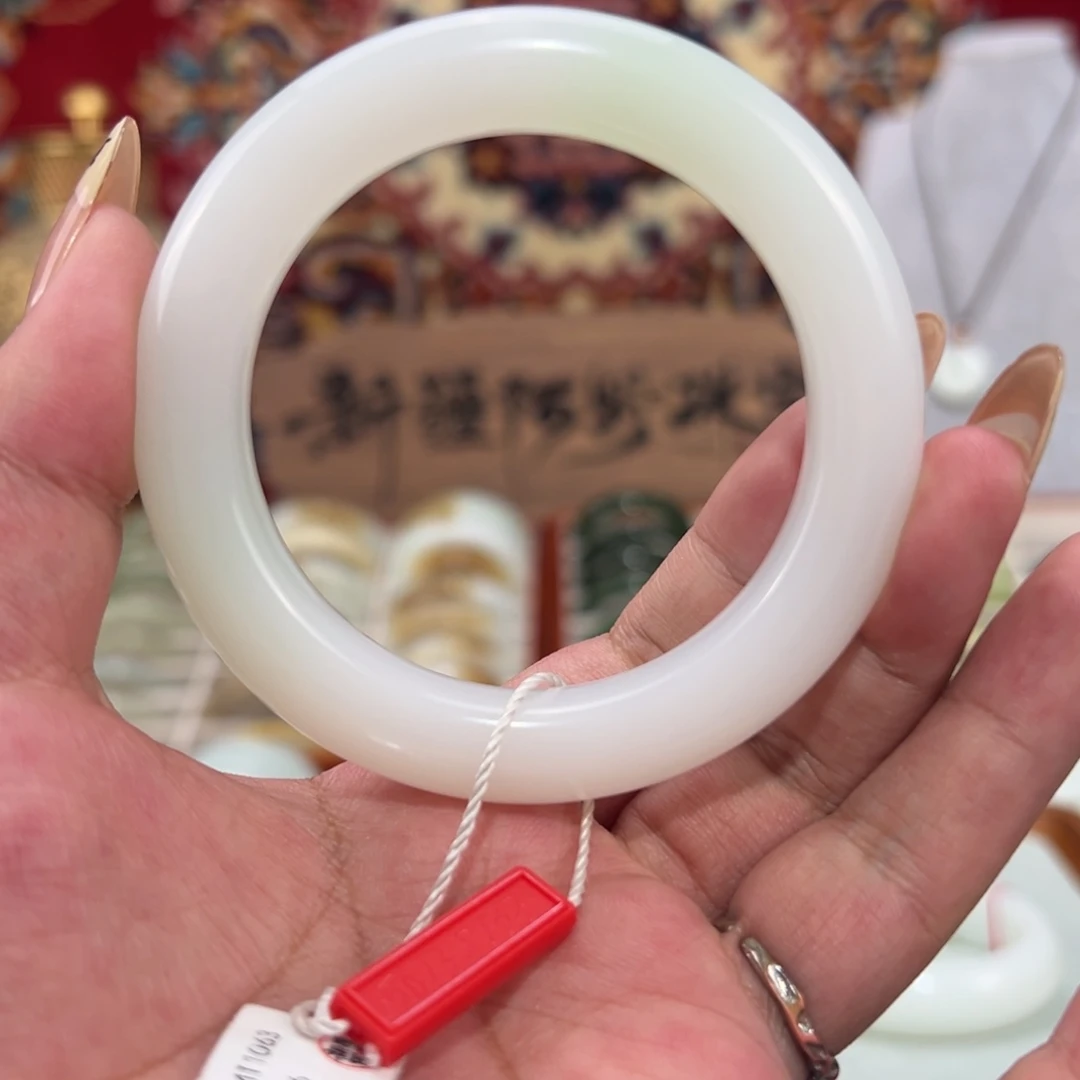 和田玉未镶嵌手镯天然新疆和田玉羊脂玉