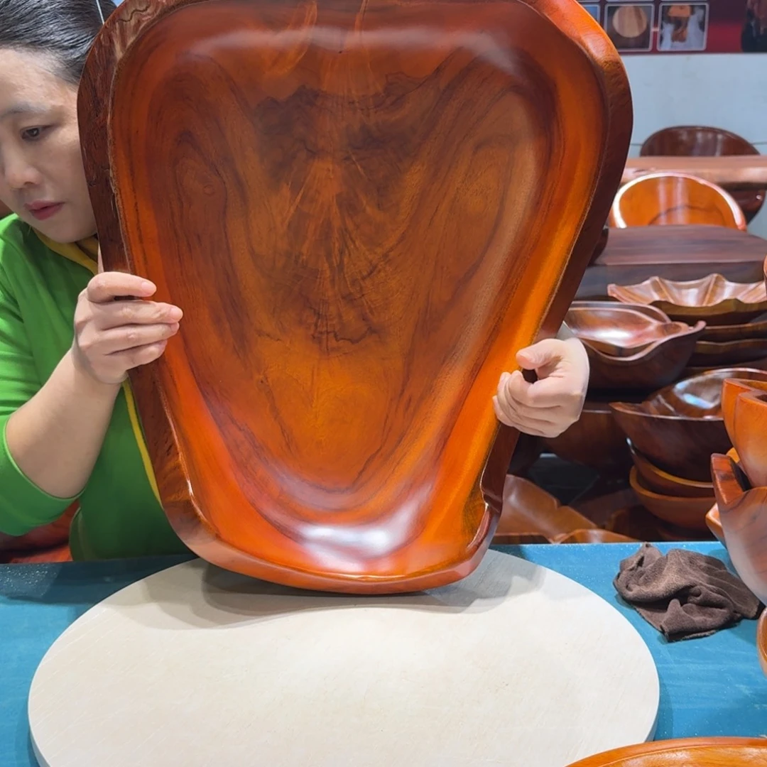 木手工果盘 香樟实木