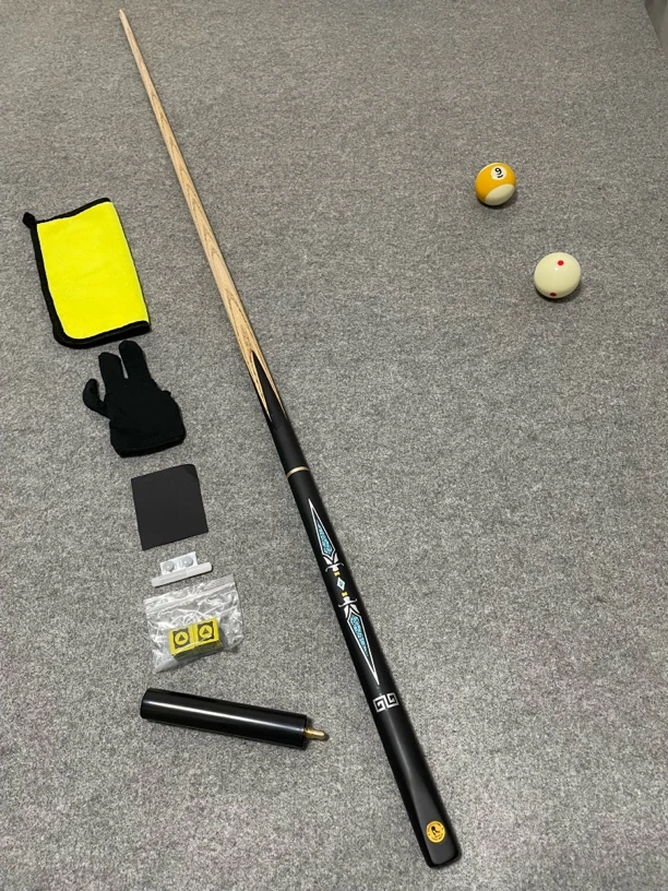 【蓝剑】镭射战神台球杆3/4分体小头杆白蜡木花式九球中八桌球杆