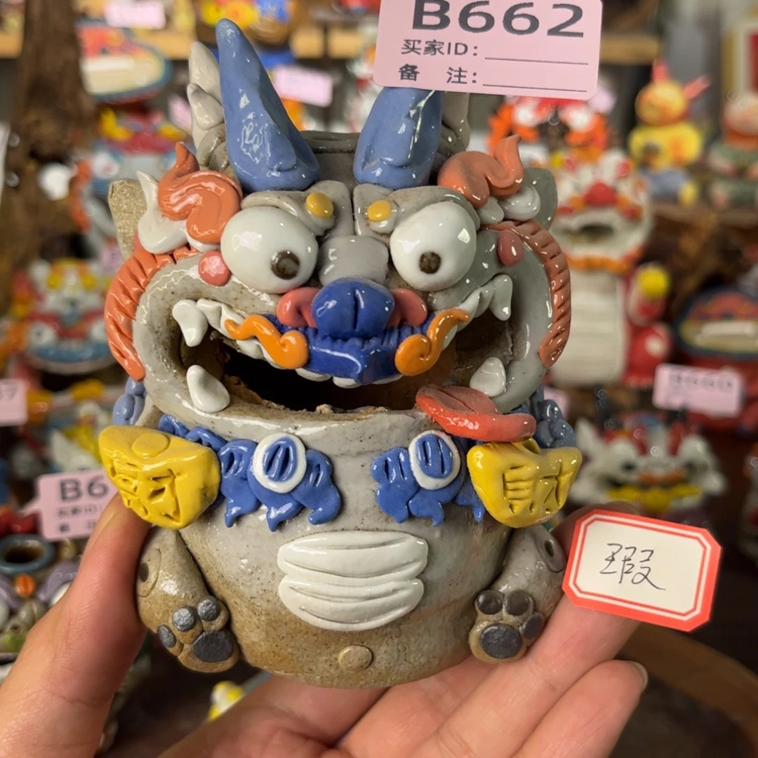 泥塑粿**君纯手工茶宠摆件