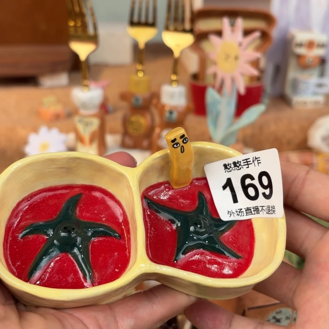 摆件乖***籽可爱的鸭鸭轻微手工痕迹