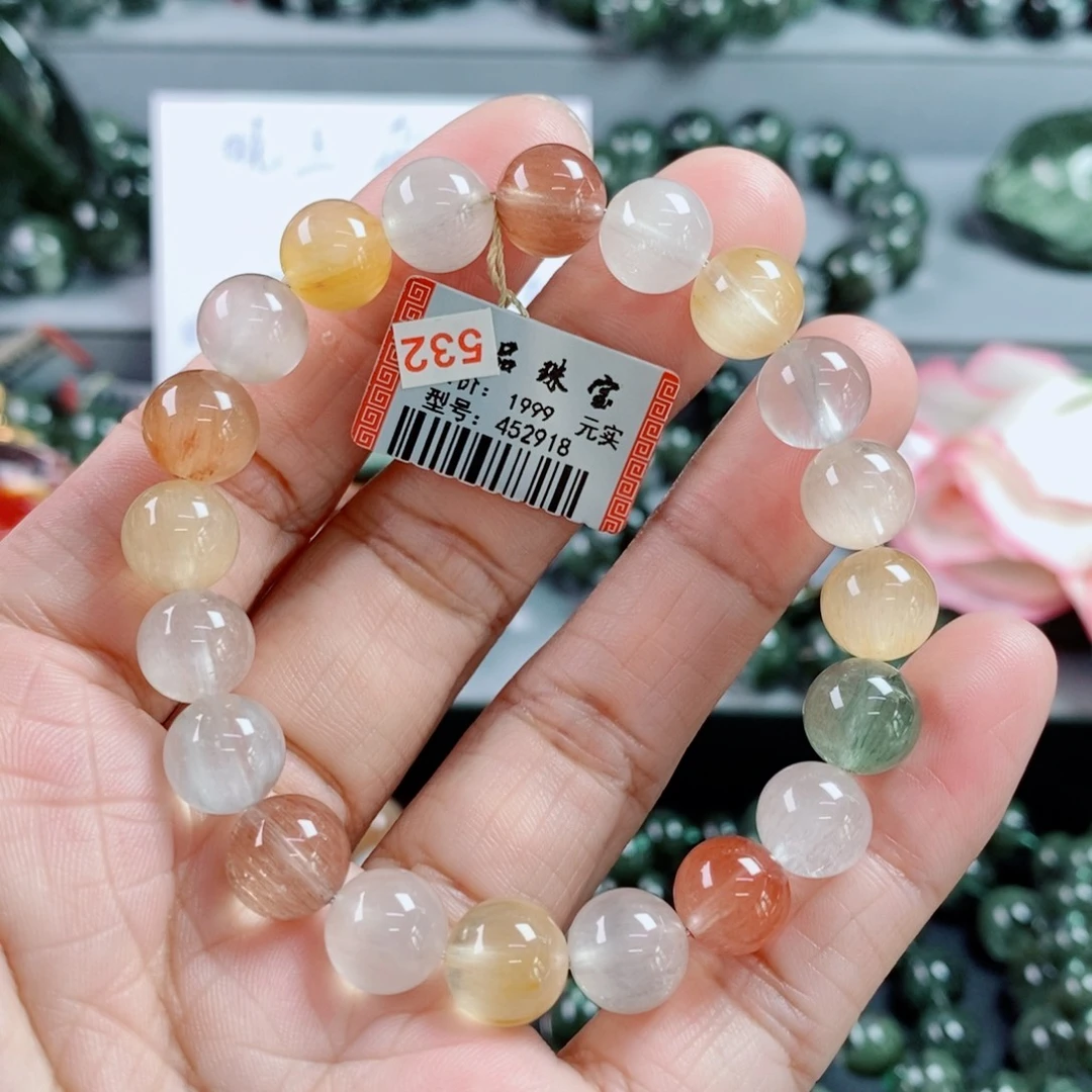 未镶嵌手链水晶彩兔毛手链452918
