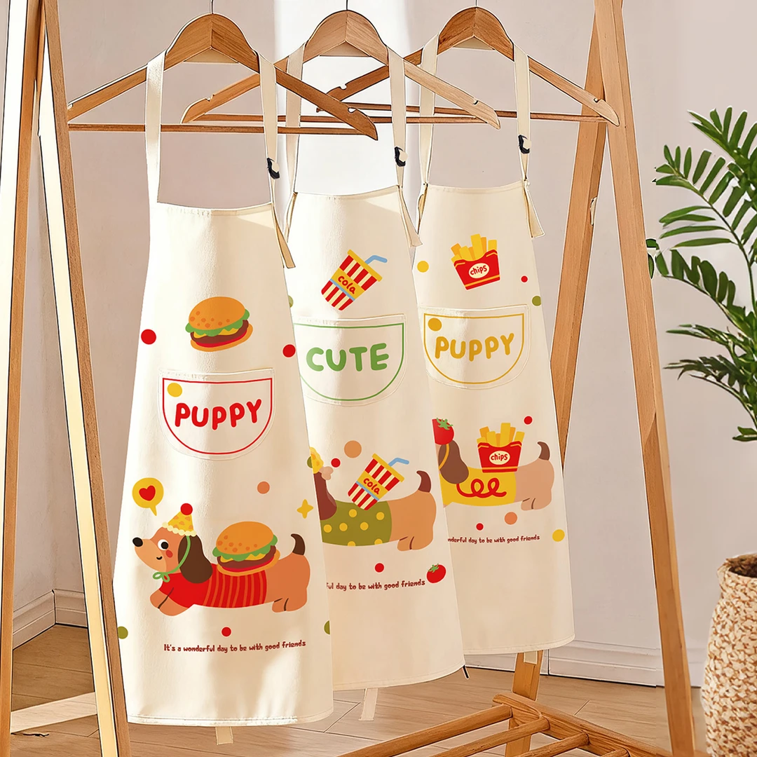 时尚IP围裙家用厨房做饭餐饮防水防油2025新款工作服女上班防尘