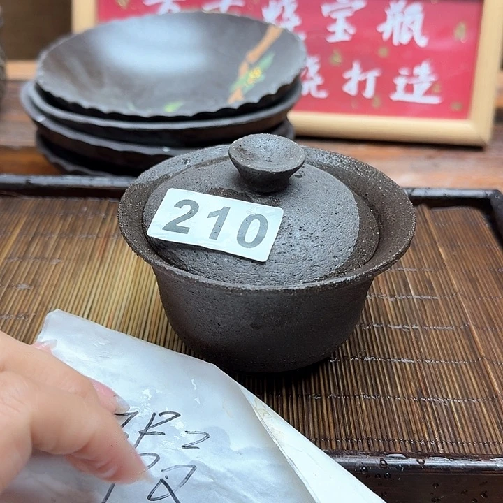 纯手工制作粗陶茶具