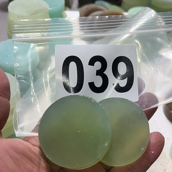 竹***蛇纹石玉未镶嵌珠宝半成品