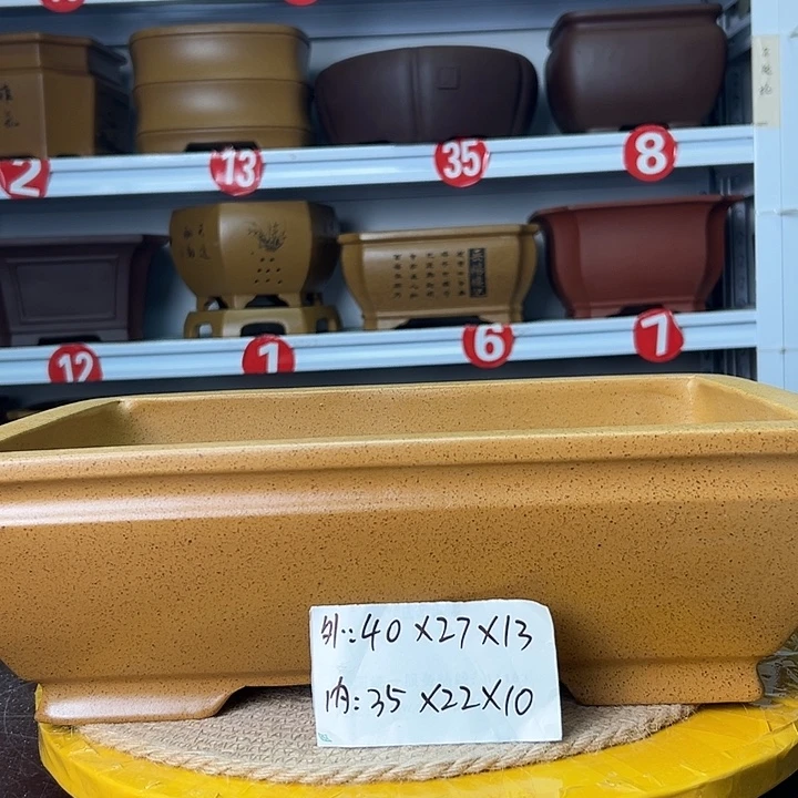 紫砂花盆蛇年大吉